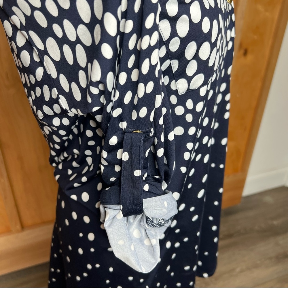 BCBG MAXAZRIA luxury Polka Dot V-Neck Women's Top |  Size - Picture 6 of 12